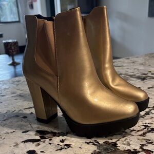 Gold Ankle Boots